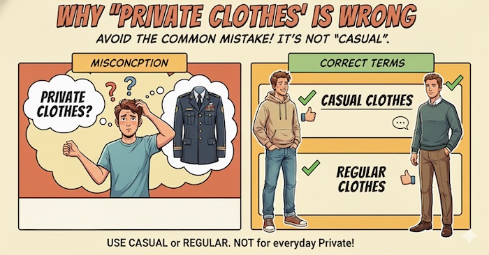 私服はprivate clothesじゃない！？