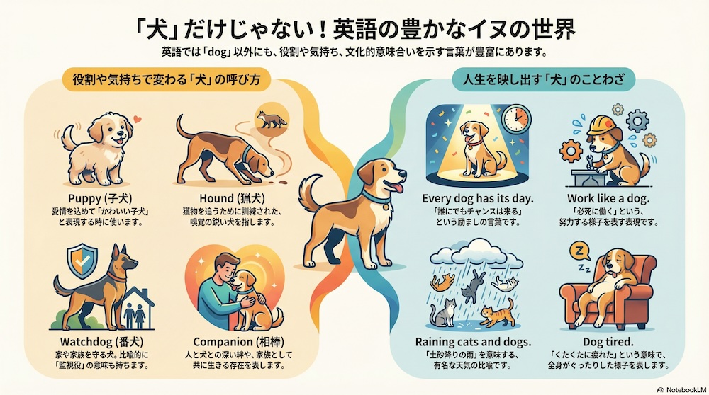 英語の犬の世界 インフォグラフィック