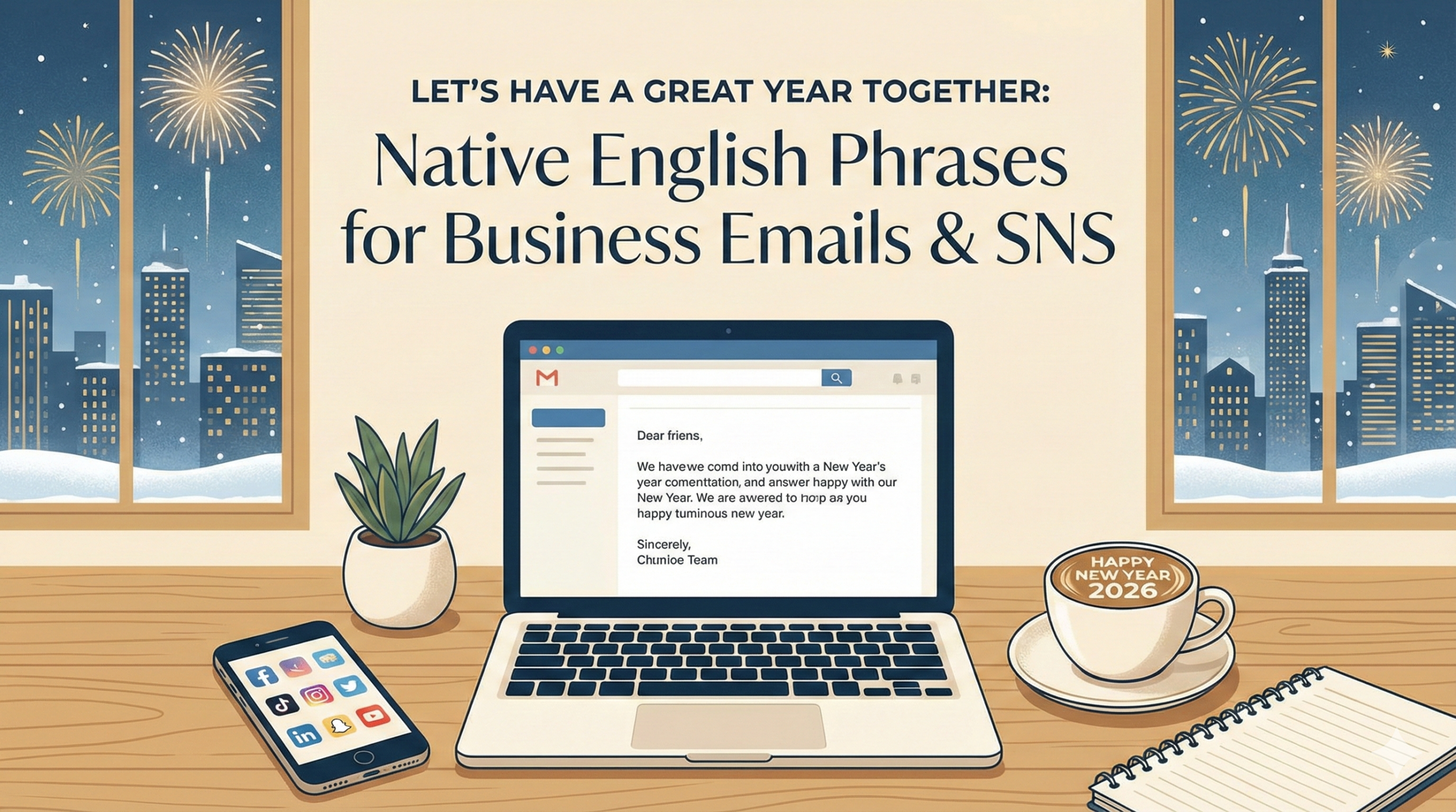 今年もよろしくお願いします」は英語で何と言う？ビジネスメールやSNS